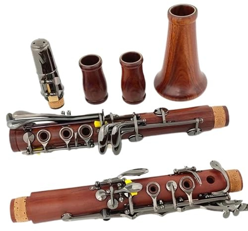 Anfänger klarinette Professionelle Klarinette Aus Rotem Holz, Bb-Palisander, Schwarze Nickelbeschichtung, Tasten Aus Massivem Holz
