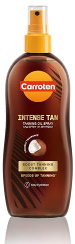 Carroten Intensive Tanning Oil LSF 0, 200 ml - Bräunungsbeschleuniger mit Karotten- und Kokosnussöle - Veganes Bräunungsöl mit Kokosnussduft