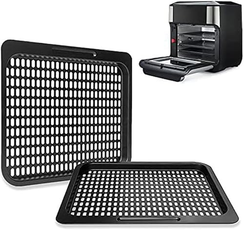 YUETTYY Cooking Tray Replacement for Air Fryer Oven,Removable Mesh Cooking Rack Black Cooking Trays for Air Fryer Accessories 10x9 inch (Lxb) (2)