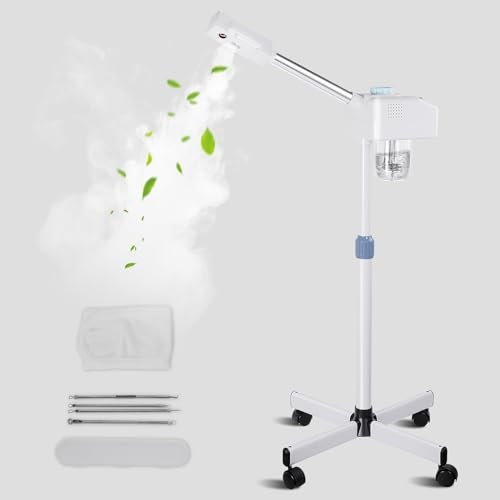 Vapore Viso Verticale Sauna Viso Pulitore Pori Vapore Macchina Spa Umidificatore Bellezza Caldo e Freddo Vapore Viso Idratante Stand per Spa, Salone e Casa