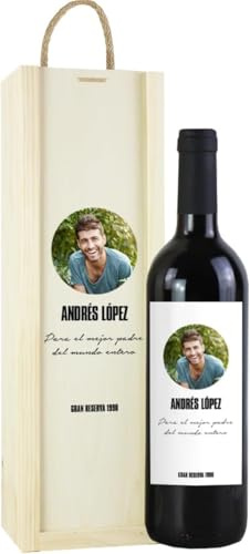 Genérico Botella de Vino Personalizada con Caja Regalo - Tinto Rioja
