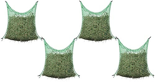 ZEYUAN Heunetze 4 STK Heusäcke Für Pferde, Heutasche Pferd, Quadratisch 0,9x1,5 m PP