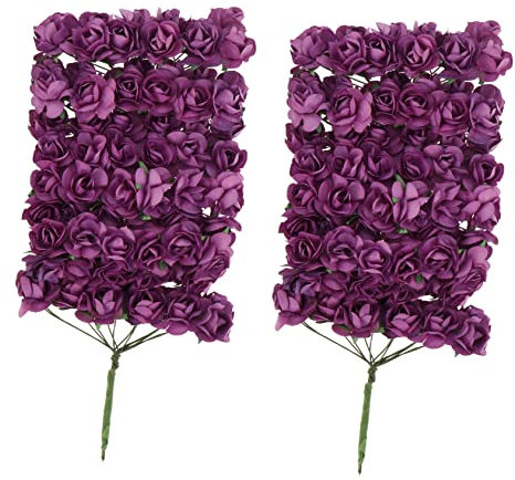 MUSISALY 144 Stück Kunstblumen Papierrosen Blumendekor Künstliche Blumenstraußdekoration