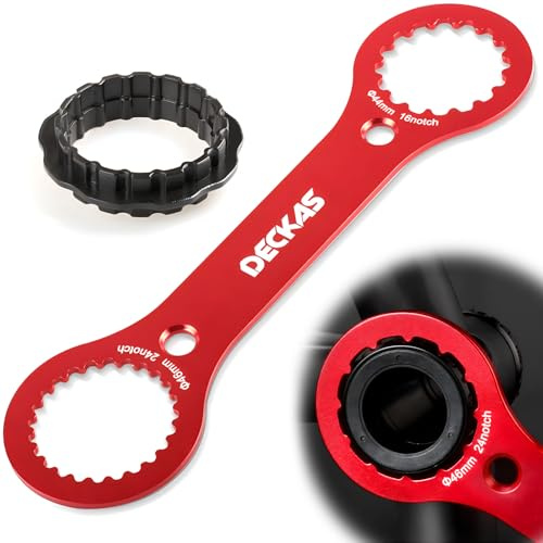 Snowtain Clé à vélo BB,Clé de Pédalier de Vél avec Adaptateur,Clef Boîtier de Pédalier en Aluminium Clé BB De Vélo pour Dub/Tl-Fc32 / Tl-Fc25 / Tl-Fc24, pour la réparation de vélos(Rouge).