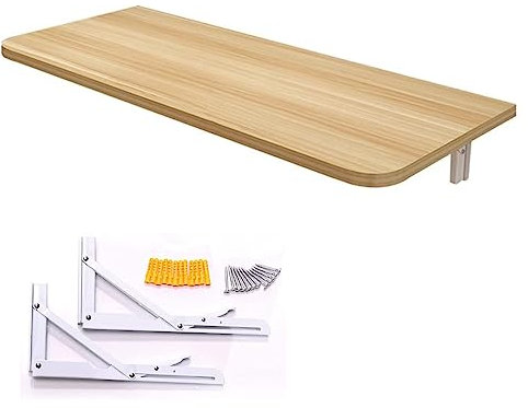 Klappbarer Wandtisch für Küche, Waschküche, robuster Esstisch, Arbeitstisch im Heimbüro, platzsparend, pflegeleicht, große Größe.