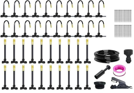Garden Irrigation System, Automatic Plant Watering Kit, Outdoor Tubing Hose Set, Adjustable Nozzle Sprinkler, Efficient Lawn and Patio Misting Solution, Sturdy Gardening Accessories