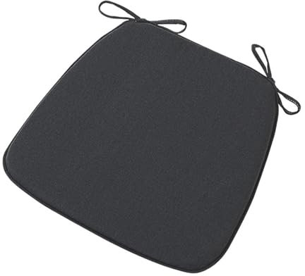 Trapezförmige Stuhlkissen, waschbar, für den Innenbereich, 42 x 45 cm, schwarz, gepolstert, Esszimmerstuhlkissen für Küche, bequem und stilvoll, perfekt für Heimdekoration, 2 Stück