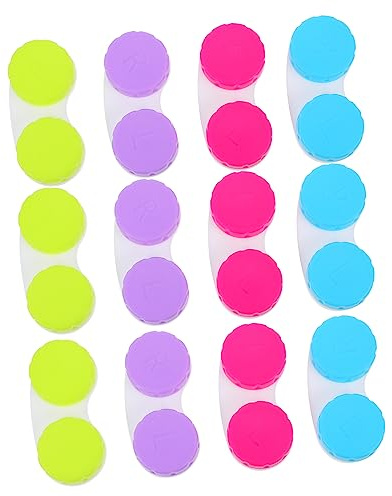 KOMBIUDA 30 Stück Tragbares Etui Doppelseitige Aufbewahrungsbox für Monats und Tageslinsen für Reisen mit Sicherem Verschluss und Einfachem Zugriff