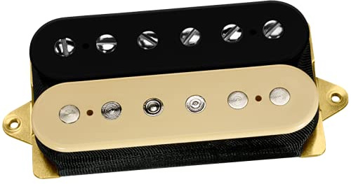 DiMarzio DP500FBC Super PAF® Ceramic – High-Output Humbucker für E-Gitarre – Vintage PAF® Look, Bridge Pickup, F-Spaced, Schwarz/Creme