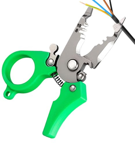 Mxshc Pelacables Eléctrico,Alicates Multifunción Pequeños para Pelar Cables | Herramienta para Corte División Crimpado Enrollado Sujeción Cizallado Pelado,Recorte de Alambre con Precisión