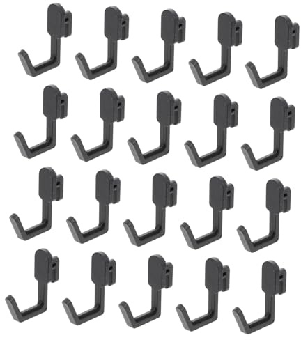 BESTYASH 20 pièces Lot de Crochets Plastique Forme J pour Panneau Perforé Supports de Rangement Pratiques pour Garage Cuisine et Atelier Faciles à Installer et Polyvalents