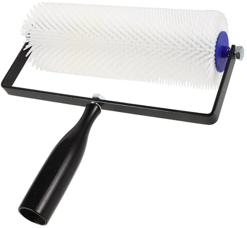Beavorty Rouleau à Pointes 23 Cm pour Chape Autonivelante Dispositif Antimousse, Outil D'autonivellement pour Sol en Ciment, Rouleau à Clous en Latex pour Enduit Lissage et Aération Sol
