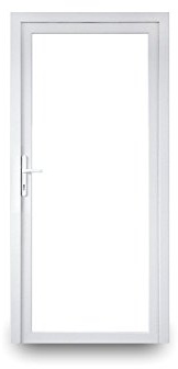 Werkzeugbilligercom Nebeneingangstür - 2-fach-Verglasung - 60mm Profil - Ganzglas - innenöffnend - Weiß - BxH: 1000 x 1900 mm - DIN Rechts