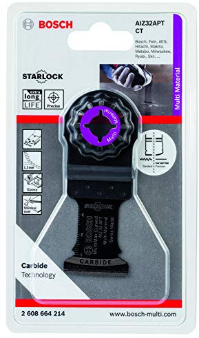 Bosch Professional Präzisionssägeblatt AIZ 32 APT MultiMax (für Multi Material, Starlock, 40 x 32 mm, Zubehör Multifunktionswerkzeug)