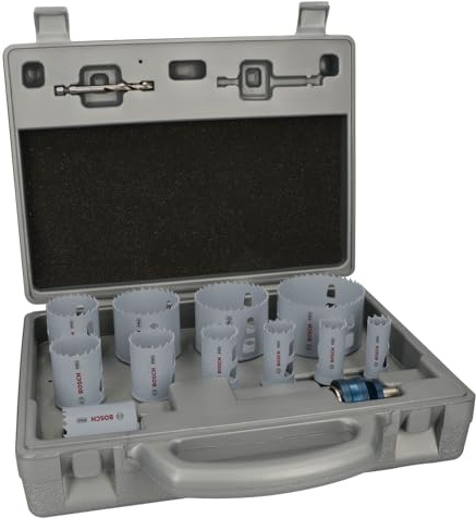 Bosch 14x PRO Multi Material PC Plus Lochsäge-Set, 19-76 mm,14-tlg. | für Weichholz, Trockenbauwand, Ø 19-76 mm, Professional Zubehör Bohrmaschine