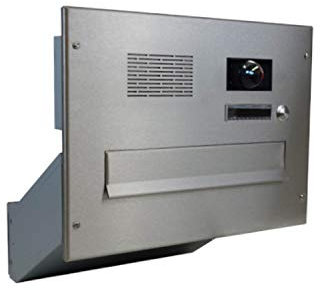 LETTERBOX24.de D-041 - Sistema de buzón de pared con timbre, filtro de voz y cámara (profundidad: 23-38 cm)