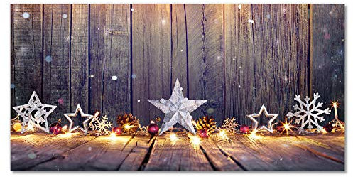 Tulup Acrylglas Druck Weinachten - 100x50cm - Wandkunst - Plexiglas Bild Deko Glas - Wandbild Kunststoff - Dekorative für Küche & Wohnzimmer - Sterne Weihnachtsbeleuchtung Dekorationen