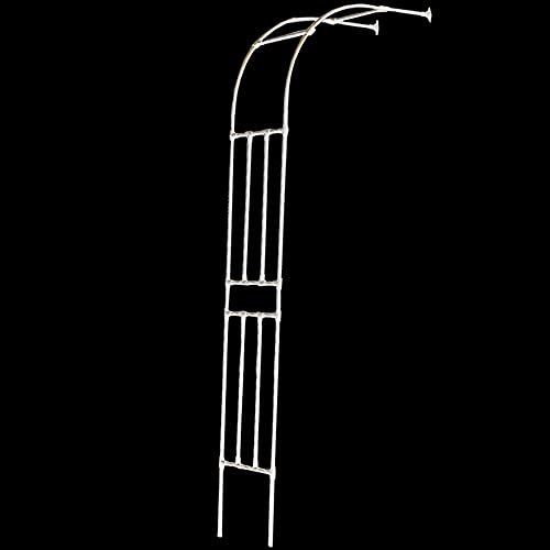 MANG Arche De Jardin Demi-latérale, Arche À Rosiers Style Fer Forgé, Arceau À Rosiers en Métal, Décoration De Jardin pour Plantes Grimpantes, Facile À Assembler
