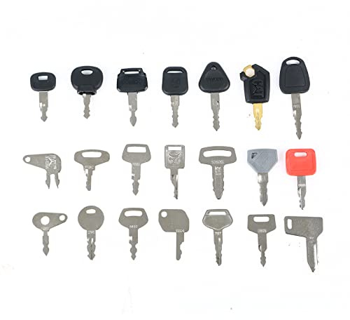 Digger Keys,21 pièces clés de matériel de construction pour machines de construction agricoles usine Dumper Pelles