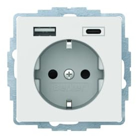 BERKER Steckdose SCHUKO/USB A-C Q.1/Q3 pws samt 48046089