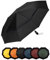 Chakipee Parapluie Pliant Compact - Parapluie Homme Automatique Resistant Vent, Parapluies Noir de Voyage Portables, Auvent à Double Ventilation Tissu 210T, Portée 102 cm, 9 Sections