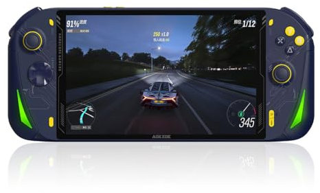 Spicyfy AOKZOE A1 Pro Handheld Game Console, 8-Inch IPS Screen Windows 11 System Support Wi-Fi Battle, Portable Rechargeable Nostalgic Retro Arcade Game Console for Kid Adult - 32GB+1TB