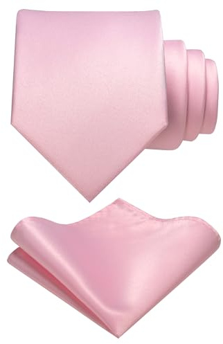 JEMYGINS Herren Krawatte mit Matte Oberfläche inklusive Einstecktuch Set
