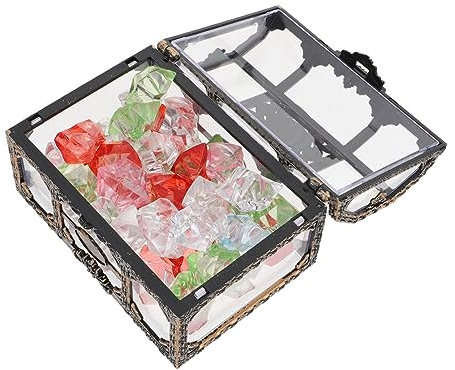 HEMOTON Schatzkiste Mit Acryl-edelsteinen Und Schmuck-spielset Für Junge Mädchen Mit Kristallen Und Juwelen Für Mottoparty Und Halloween-dekoration