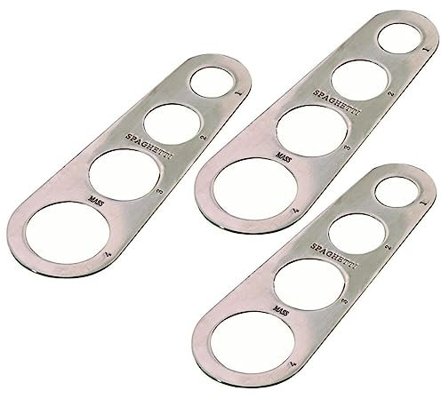 Alipis 3pcs Stainless Steel Noodle Ruler Pasta Measurer Spaghetti Tool for Easy Portion Control in Kitchen