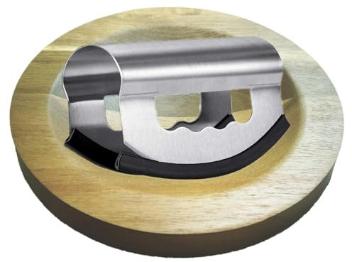 Mezzaluna Salad Knife Chopper with and Cutting Board,Set Rocker Chopper Slicer Cutter Cutting Board and Knife Sets Cutting Board Sets Mezzaluna Chopper Alaskan Ulu Knife Kit for Kitchen and Dining