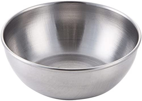 CHFYIJYHM Cuencos de ensalada, 1 cuenco pequeño de acero inoxidable, plato de salsa de soja, plato de postre, salsa de cocina, plato pequeño para condimentos