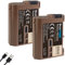 2X Blumax Akku kompatibel mit Nikon EN-EL15 |- 2600mAh -| EN-EL15c EN-EL15b EN-EL15a mit USB Typ-C Ladebuchse für Z5 D850 D7500 - Z8 Z7 II Z6 III Zf