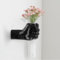 XYQXYQ Esculturas de pared negras, jarrones de mano, decoración del hogar, escultura artística de montaje en pared, estatua de arte de pared única, decoraciones de florero funky, decoración moderna