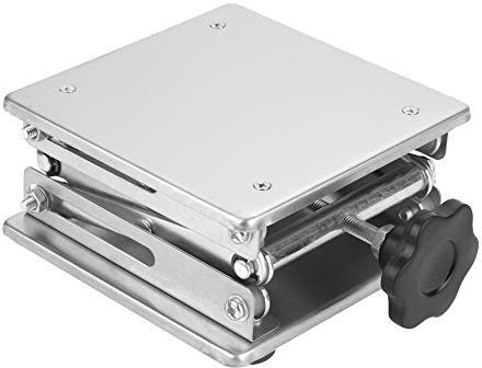 Respicefinem Scientific Scherenhebebühne 21 x 16 x 9 cm Edelstahl Labor Hebebühne Ständer 150 x 150 x 250 mm Für Physikalische Chemische Biologische Versuche