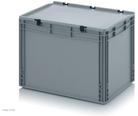 TOTEBOX 75 Litre Euro Stacking Container With Lid Attached (Pack of 10)