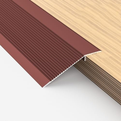 Alu Profil Übergangsschiene Übergangsprofil Laminat, Rampe Übergangsleiste,Höhenausgleich Von 10-35 mm, Abdeckleisten,Türschiene, Geeignet für Türöffnungen, Schwellen, Rampen, Fliesen, Laminatdielen(R