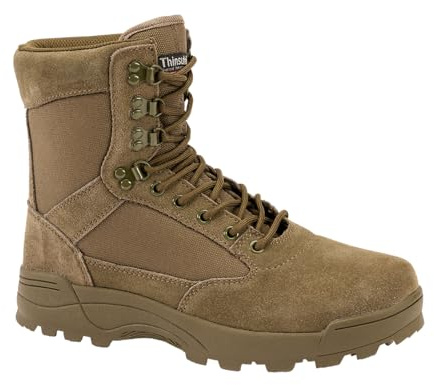 Brandit TACTICAL STIEFEL COYOTE 9-håls armé treking utomhus båt arbetsservis, OLIV, 44 EU