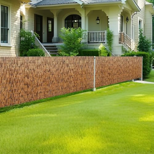 Bambus-Sichtschutz Schilfrohrmatte Outdoor Sichtschutzzaun Natürliches Schilfmatte 80x600 90x300 140x160 100x600cm Für Gartenzaun, Trennwand, Home Bar, Decke