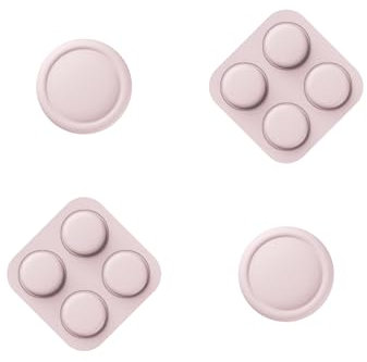 PlayVital Capuchon Joystick avec Cover Boutons pour Nintendo Switch 2 Joycon Accessoires,Stick Analogique & Button Caps pour Switch 2 Thumbstick Grips Protection Prises de Pouce-Rose