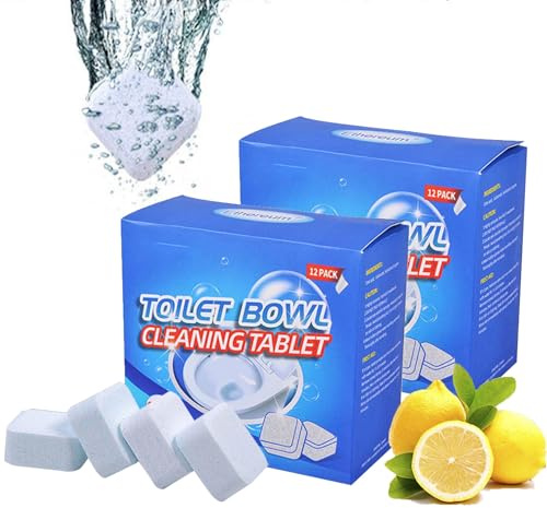 2 Box WC Reiniger Extra Stark, Toilettenreiniger Extrem Stark, Wc Schaumreiniger, WC Reiniger Toilettenreiniger Urinsteinentferner Extra Stark, Wc Reiniger Tabs, Sanft zu Mensch und Sanitär