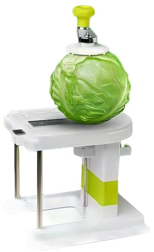 Cortadora de repollo, cortador de verduras con 3 cuchillas de acero inoxidable, corta 5 kg en 5 minutos, ideal para restaurantes