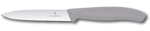 Victorinox | Gemüsemesser Cool Grey | Swiss Classic 10 cm | glatter Schliff | ideales Tomatenmesser für jede Küche
