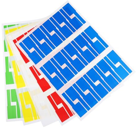 LIGIGWASH 50 hojas Etiquetas Adhesivas para Cables de Autoescribibles Colores para Organización y Marcado de Cables Ethernet y Eléctricos Gestión Práctica y Ordenada de Cordones