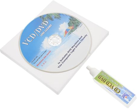 HEATSHAKING CD Dvd Player Cleaning Kit with Cleaning Disc and Liquid for Enhanced Playback Dust and Fingerprint Removal Compatible with Vcd Dvd Players for Maintenance and Improved Sound