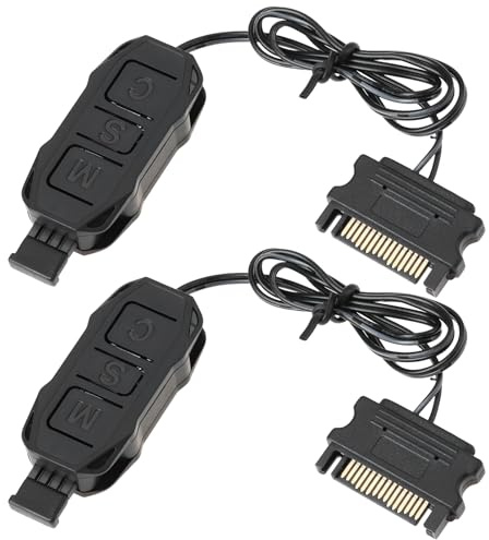 VGOL 2 controladores de alimentación ARGB de 5 V y 3 pines para placa base moderna, dispositivo ARGB, 41 cm, color negro