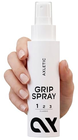 Axletic® Grip Spray No.1 Classique pour Précision et Mobilité - sans Résidu | Longue tenue, séchage rapide, transparent, sans film gras, pour yoga, pole dance, fitness & appareils de musculation, 100 ml