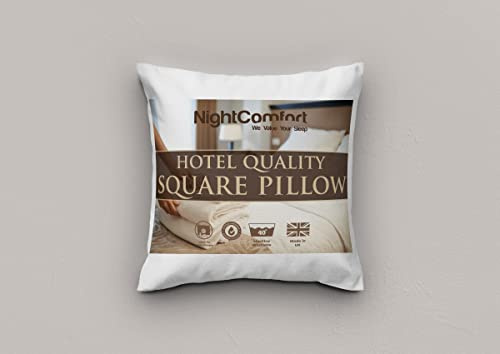 Night Comfort Premium Square Pillow with Firm Support -Super Soft Microfiber Filled Hypoallergenic Down Alternative Square Throw Pillow Inserts for Couch, Sofa, Bed (65x65cm)