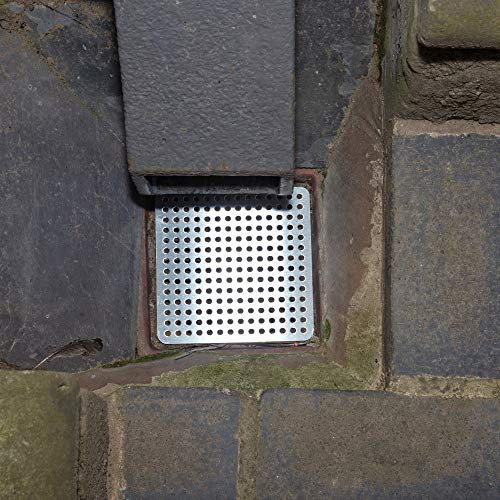 Simply Hardware® Square Drain Guard/Swirl Cover - 2 Pack - 6 x 6 (150mm x 150mm) - 77 Holes Stainless Steel - Keep Drains Clear from Leaves & Debris
