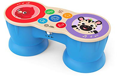 Baby Einstein, Hape Tamburo Batteria In Legno, Giocattolo Musicale Upbeat Tunes Magic Touch, da 6 Mesi in su