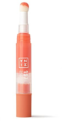 3INA MAKEUP - The Eye Gloss 197 - Pfirsich - Augen Lidschatten Flüßig - Leuchtender Glanz Augen - Glossier Look - Kissenapplikator - Superleichte Textur - 4 sanfte Farbtöne - Vegan - Cruelty Free